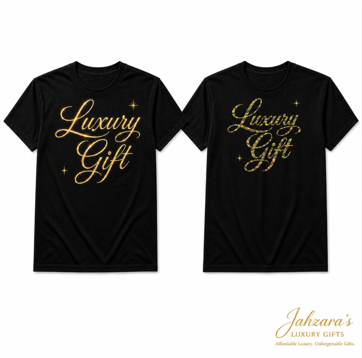 Luxury Gift Signature Tee — Gold & Camo Edition