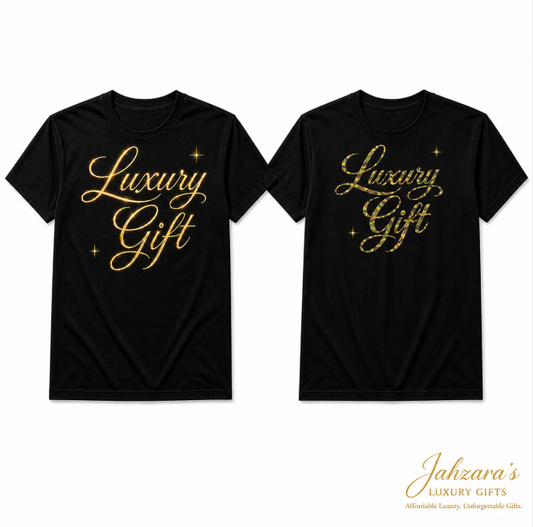 Luxury Gift Signature Tee — Gold & Camo Edition