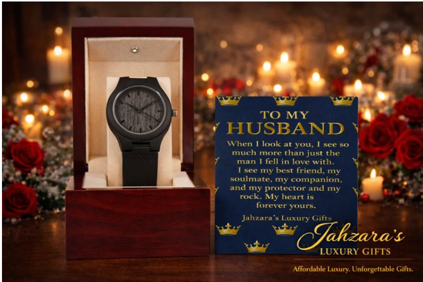 To My Husband – Premium Wooden Watch | A Timeless Gift of Love & Loyalty