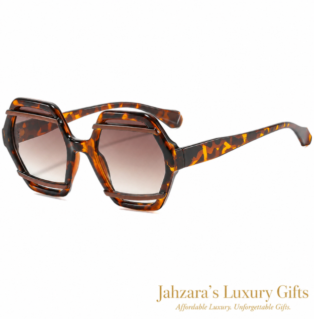 Oversized Hexagon Sunglasses — Bold Geometric Frames for Women