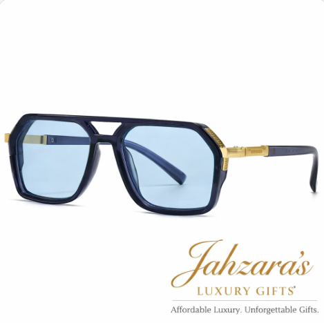 Luxe Polygon Aviator Sunglasses | Men's & Women's Square Frame | Gold Accent | UV Protection