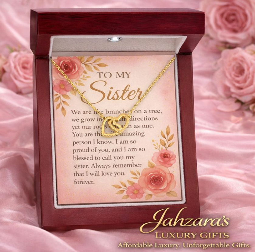 To My Sister — Endless Love Heart Necklace | A Gift of Sisterhood & Love