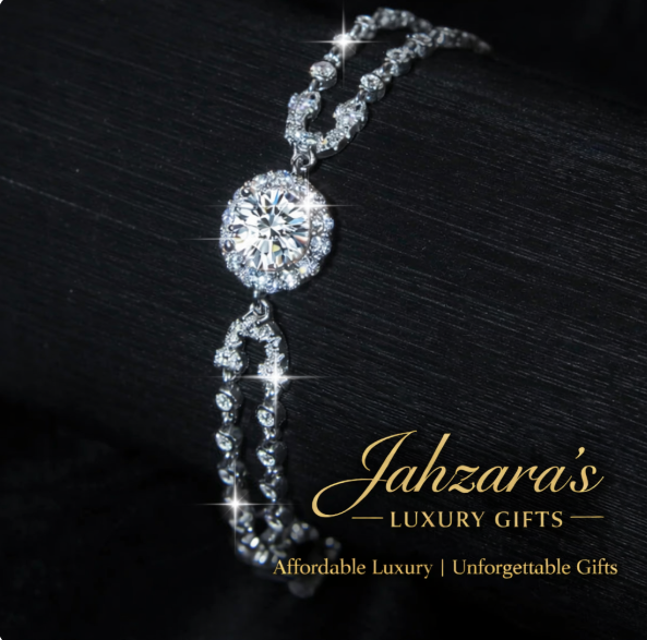 925 Sterling Silver Round Cut Moissanite Statement Bracelet