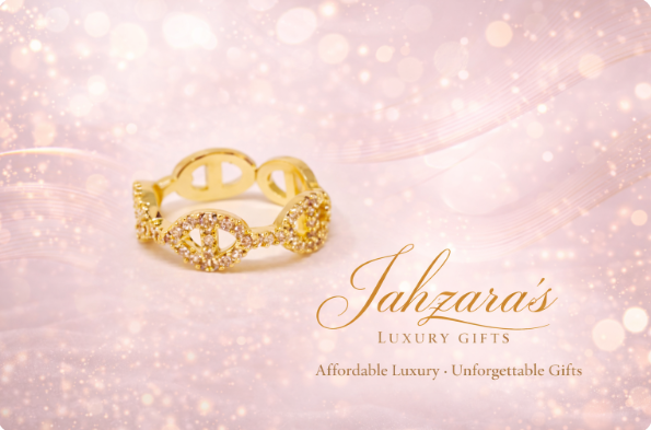 Delicate CZ Pattern Ring - Gold Plated