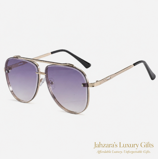 Oversized Aviator Sunglasses — Unisex Luxury Frames with Gradient Lenses