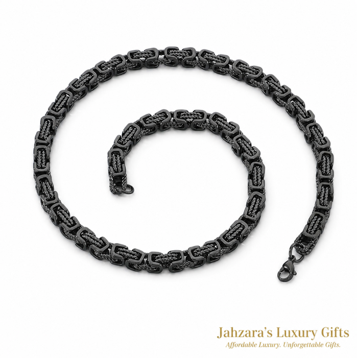 Emperor Chain Necklace — Ion Plated Stainless Steel | Black, Silver & Gold