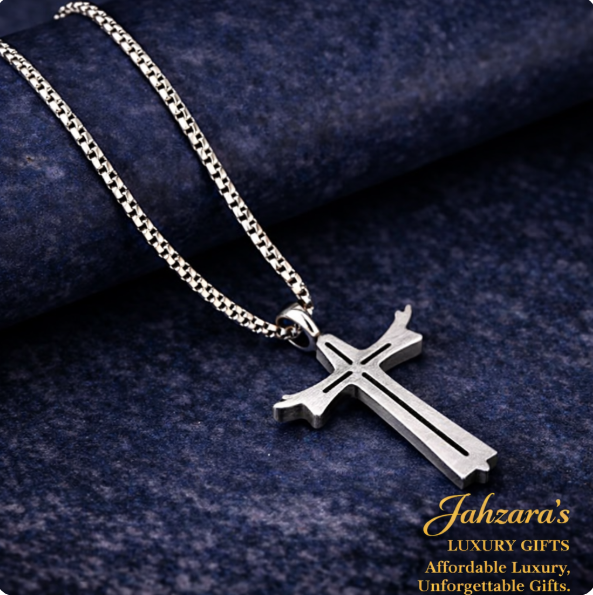 Retro Cross Pendant Necklace | Stainless Steel | Unisex Luxury Faith Jewelry