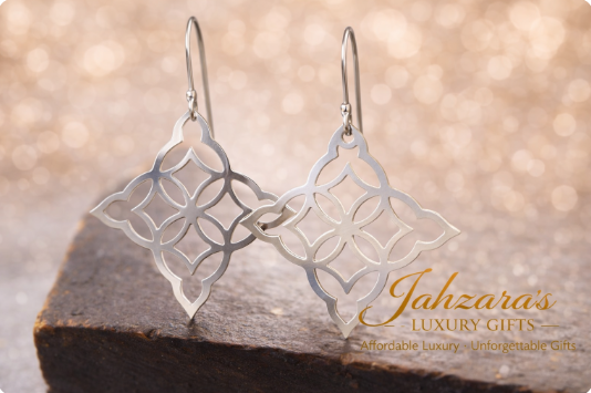 Moorish Diamond Earrings in Stainless Steel