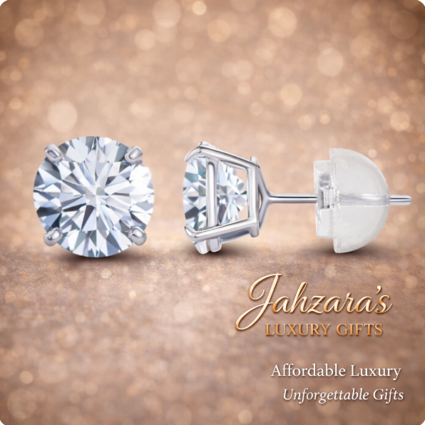 1.50 CTW AGI Certified Lab-Grown Diamond Stud Earrings | 14K Gold | F-G Color VS Clarity