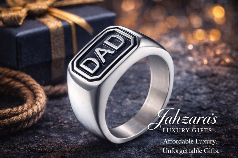 Men's DAD Signet Ring — Stainless Steel | The Ring That Honors Every Father