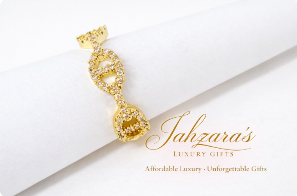 Delicate CZ Pattern Ring - Gold Plated