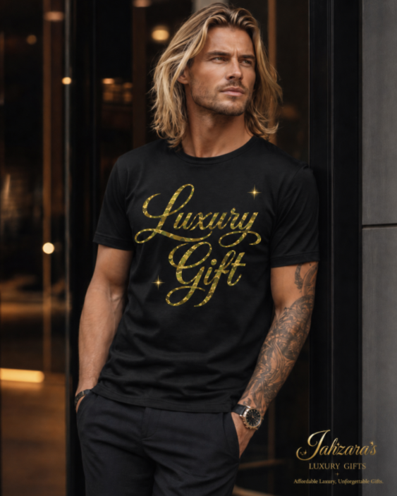 Luxury Gift Signature Tee — Gold & Camo Edition
