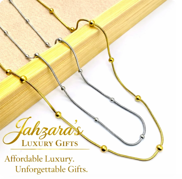 Beaded Snake Chain Necklace - Gold or Silver | Minimalist Luxury Jewelry