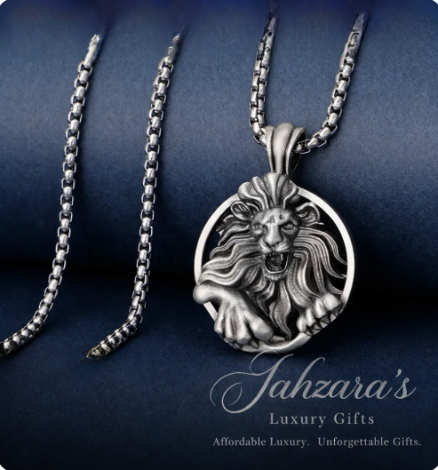 Leo Lion Medallion Pendant Necklace | Zodiac Luxury Gift for Him & Her