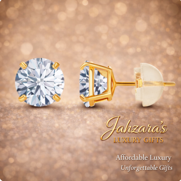 1.50 CTW AGI Certified Lab-Grown Diamond Stud Earrings | 14K Gold | F-G Color VS Clarity