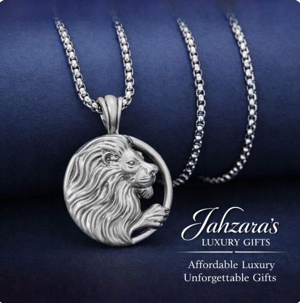 Leo Lion Medallion Pendant Necklace | 3D Stainless Steel Zodiac Gift for Him & Her