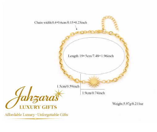 Sunburst Bracelet - Celestial Chain Bracelet