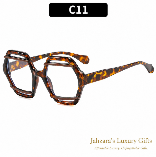 Oversized Hexagon Sunglasses — Bold Geometric Frames for Women
