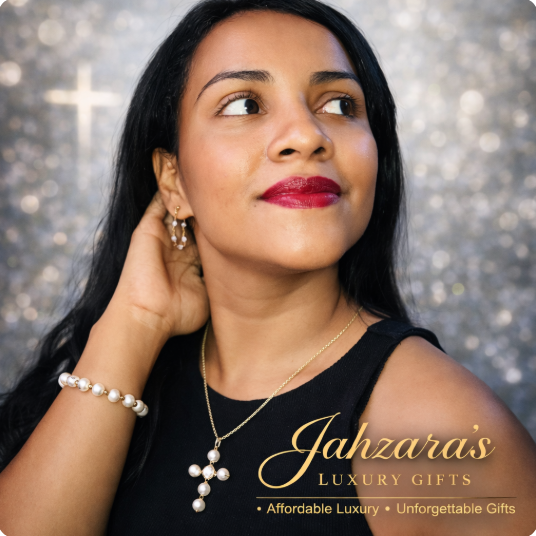 Good News Pearl Cross Necklace - Gold Plated