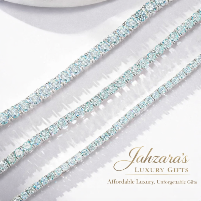 Moissanite Tennis Bracelet | 925 Sterling Silver | 5 Colors | Unisex Luxury