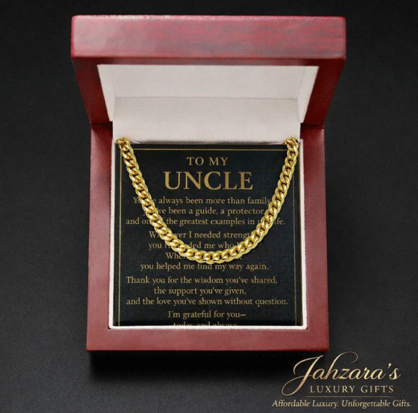 To My Uncle – Cuban Link Chain | A Gift of Strength, Loyalty & Style