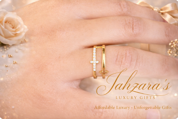 Forever Double Cross Ring