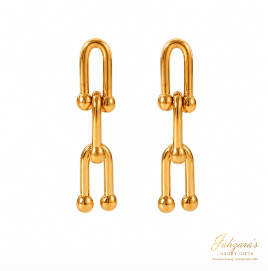 PVD Gold Jewelry Set — Necklace, Bracelet & Earrings | 304 Stainless Steel