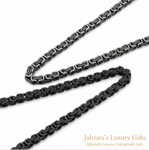 Emperor Chain Necklace — Ion Plated Stainless Steel | Black, Silver & Gold