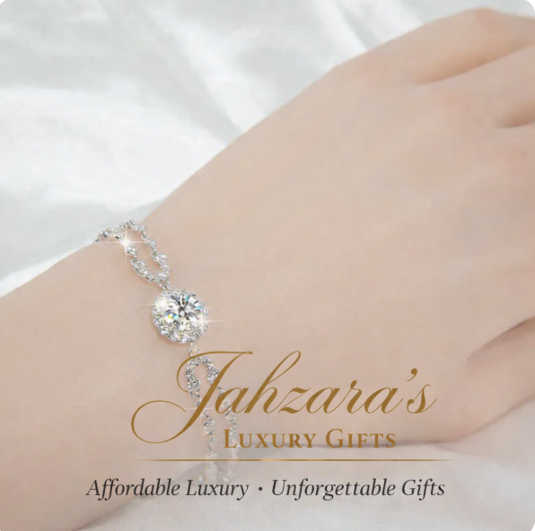925 Sterling Silver Round Cut Moissanite Statement Bracelet