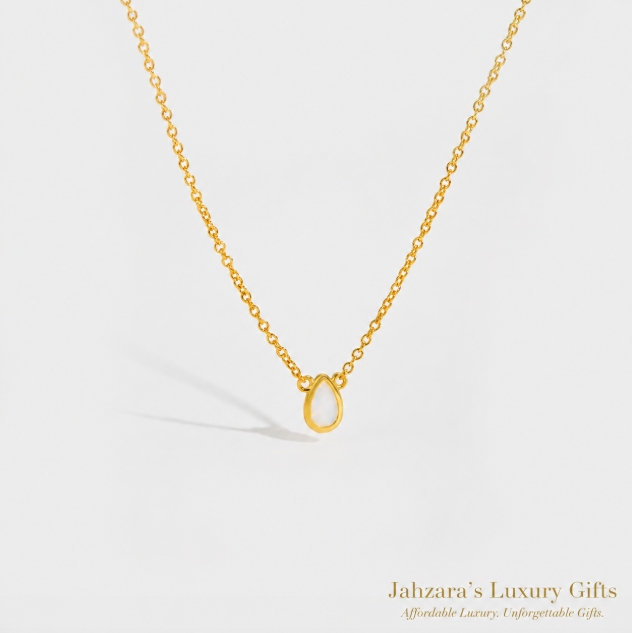 Pear-Cut Zircon Pendant Necklace | 925 Sterling Silver | 8 Colors