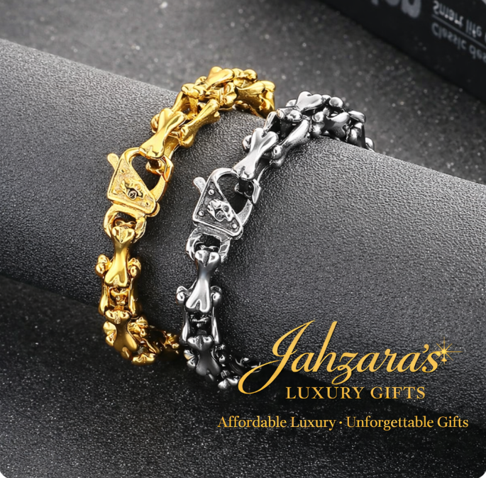 Skull Bone Splicing Bracelet - Punk Style Stainless Steel