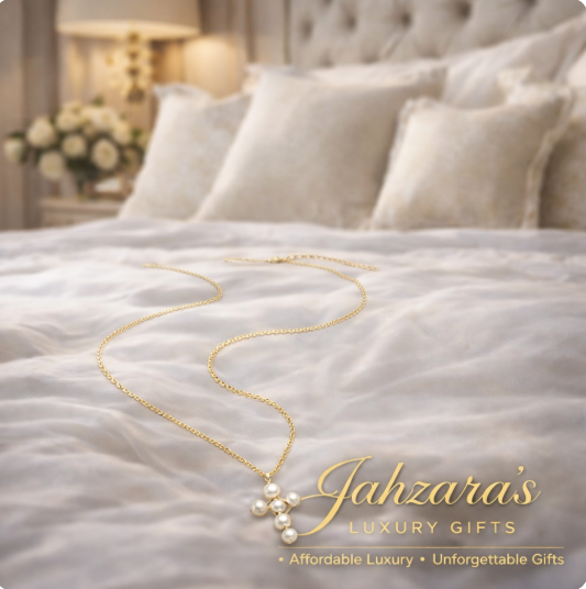 Good News Pearl Cross Necklace - Gold Plated