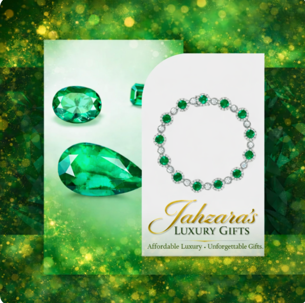 Emerald Green Tennis Bracelet - 925 Sterling Silver Platinum Plated