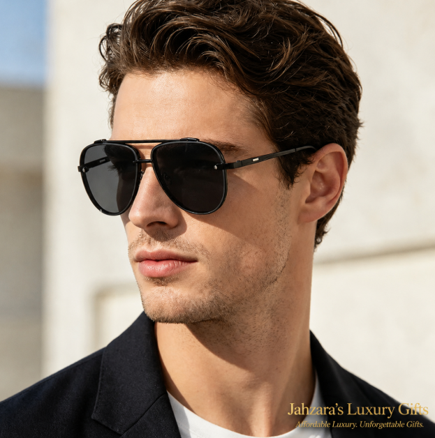 Oversized Aviator Sunglasses — Unisex Luxury Frames with Gradient Lenses