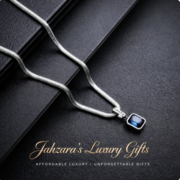 Sapphire Snake Chain Pendant Necklace | Titanium Steel | Unisex Luxury Jewelry