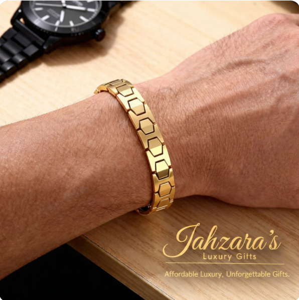 Magnetic Wellness Bracelet | 18K Gold Plated | Stainless Steel | Unisex