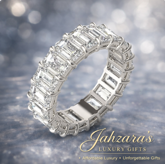 6.25 CTW Emerald Lab Grown Diamond Eternity Ring - 14K White Gold