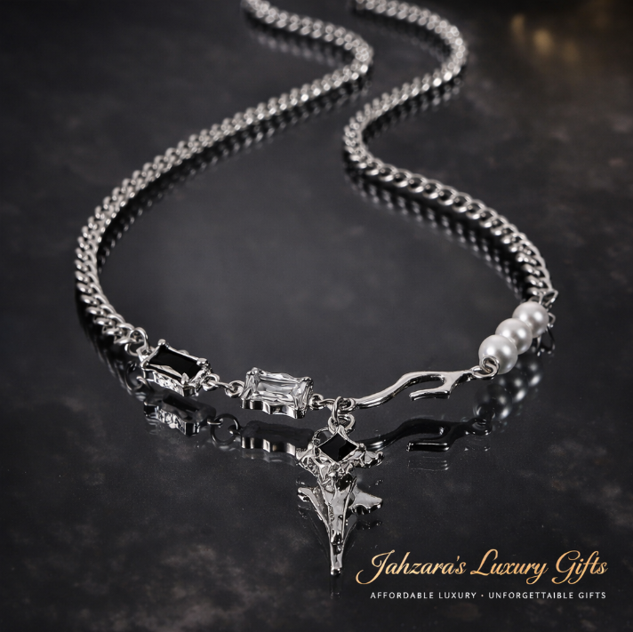 Zircon Galaxy Star Chain Necklace | Titanium Steel | Unisex Luxury Jewelry