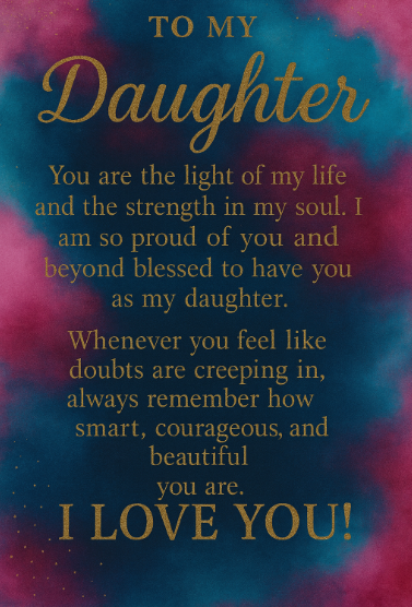 To My Daughter - Heart-to-Heart Necklace (14K White Gold)