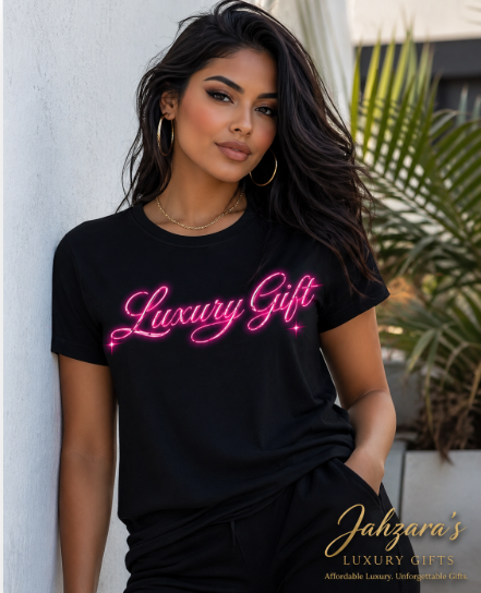 Luxury Gift Signature Tee — Hot Pink Edition