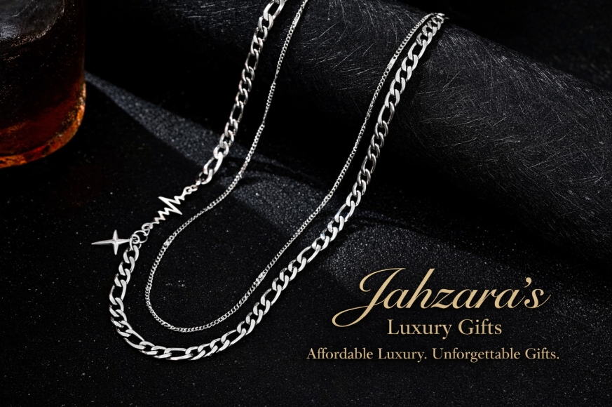 Layered Heartbeat & Cross Chain Necklace Set — 304 Stainless Steel