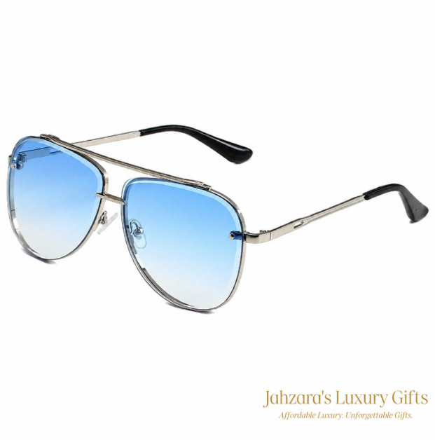 Oversized Aviator Sunglasses — Unisex Luxury Frames with Gradient Lenses