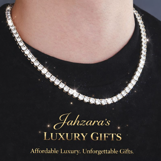 Brilliant Tennis Chain Necklace | High-Polish | 18" Statement Chain