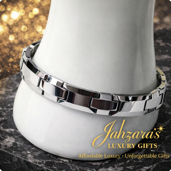 Tungsten Steel Bracelet - High Gloss Geometric Design