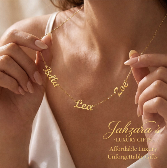 Personalized Multi-Name Necklace | Custom Cursive Script | Luxury Gift Box