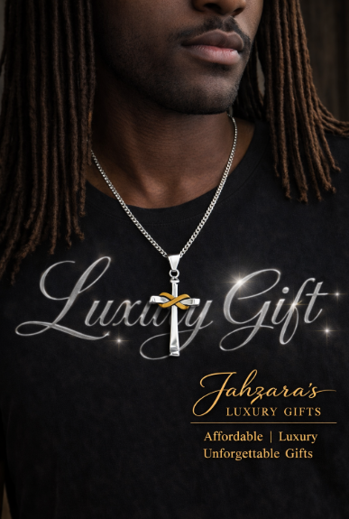 Infinity Cross Pendant Necklace — Silver with Gold Infinity Knot