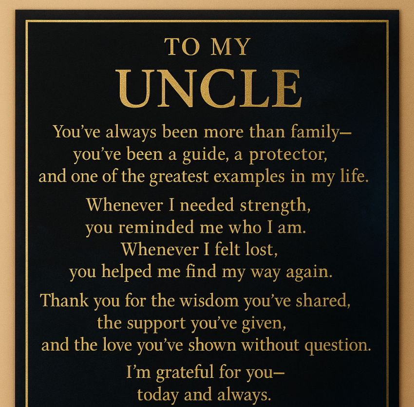 To My Uncle – Cuban Link Chain | A Gift of Strength, Loyalty & Style