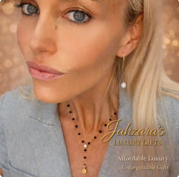 Gold and Black Crystal Necklace