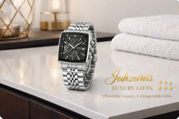 Silver Square Dial Chronograph Watch | SKMEI Black Dial Men's Luxury Watch