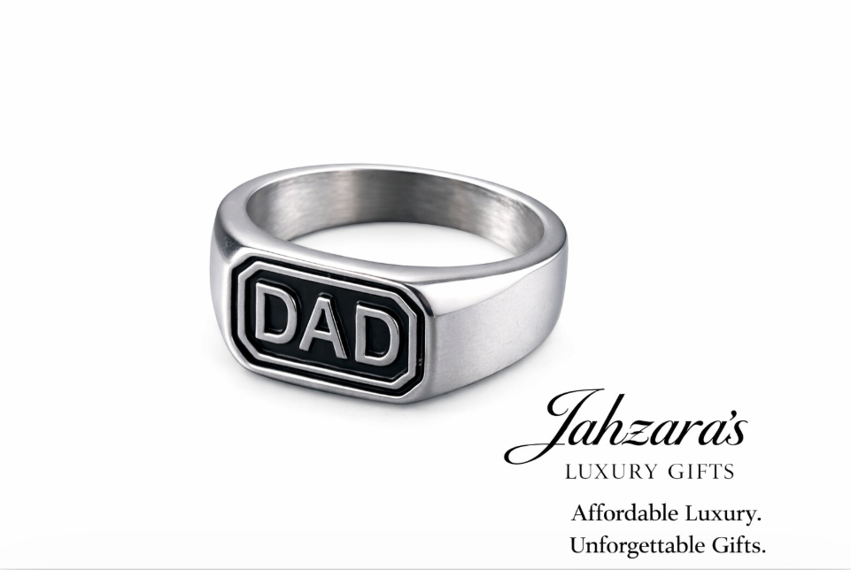 Men's DAD Signet Ring — Stainless Steel | The Ring That Honors Every Father